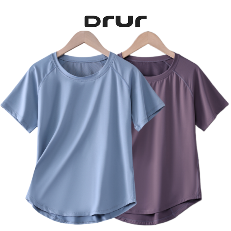 T Shirt Dry Fit - DRUR Women Sports T-shirt Short Sleeve