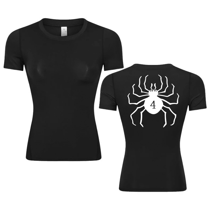 T Shirt Dry Fit - Graphic Print Compression Shirt for Women
