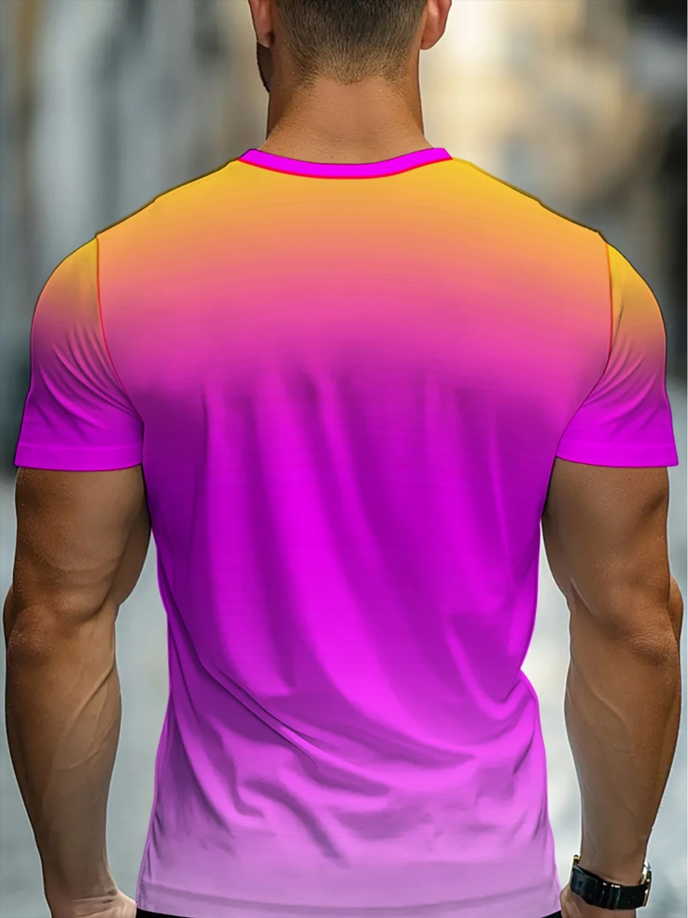 Orange Magenta Gradient Crew N - огляд і ціна T Shirt Dry Fit