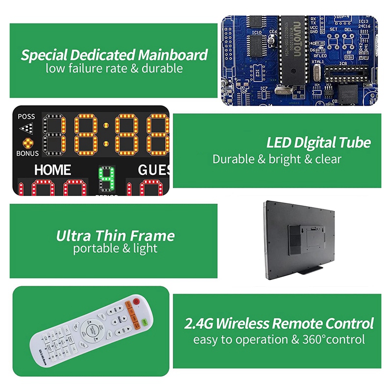 Electronic Basketball Scoreboa - огляд і ціна Scoreboard Digital
