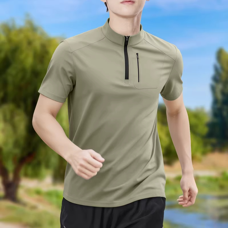 Men's Half-Zip High-Stretch Qu - огляд і ціна T Shirt Dry Fit